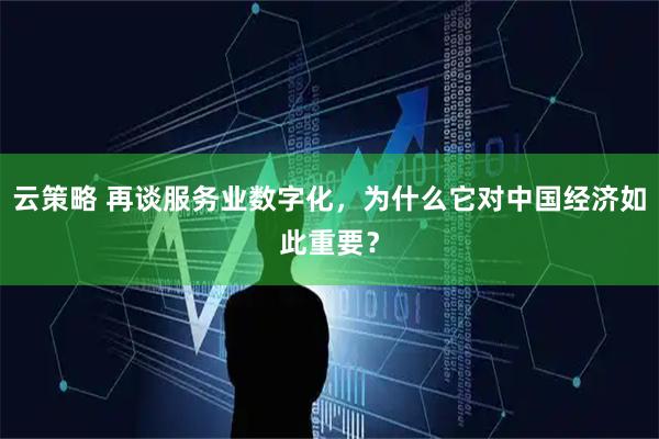 云策略 再谈服务业数字化，为什么它对中国经济如此重要？